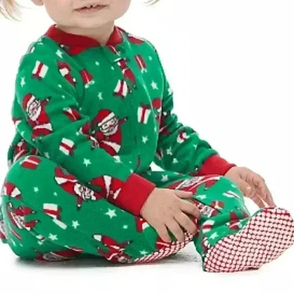Baby/Infant Jammies For Your Families Santa Pattern Microfleece Blanket Sleep On - Picture 1 of 8